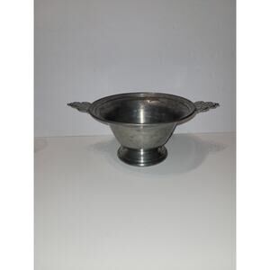 1930s Vintage Revere Pewter By Benedict 433 Porringer Handles 8” Footed Bowl